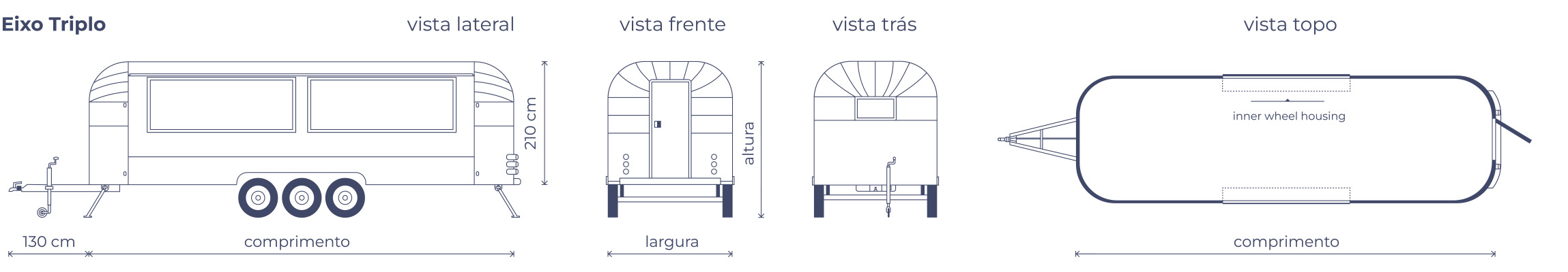 Planta Para Roulote 3 Eixos